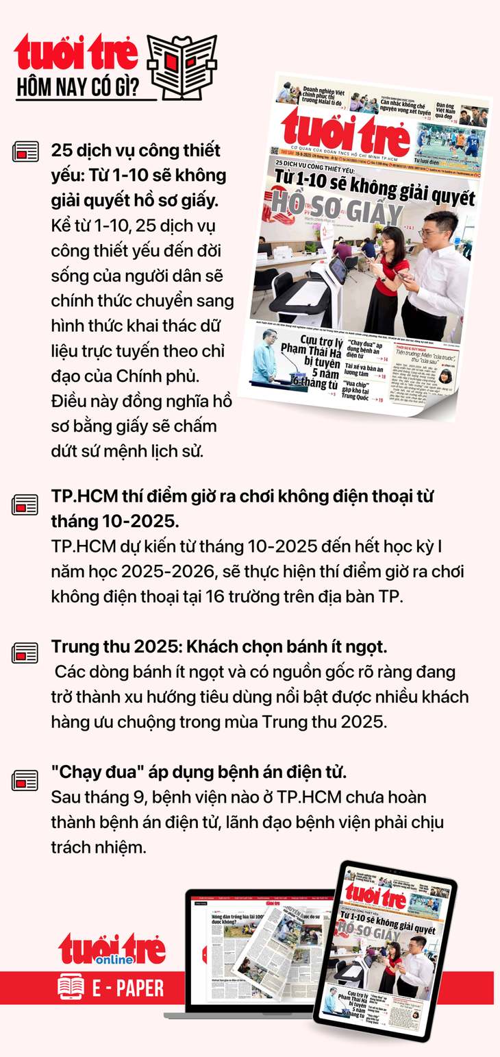 Tin tức sáng 19-9: TP.HCM đề xuất đầu tư 100 dự án y tế; Hà Nội nghi có rau 'lạ' vào trường học - Ảnh 3.