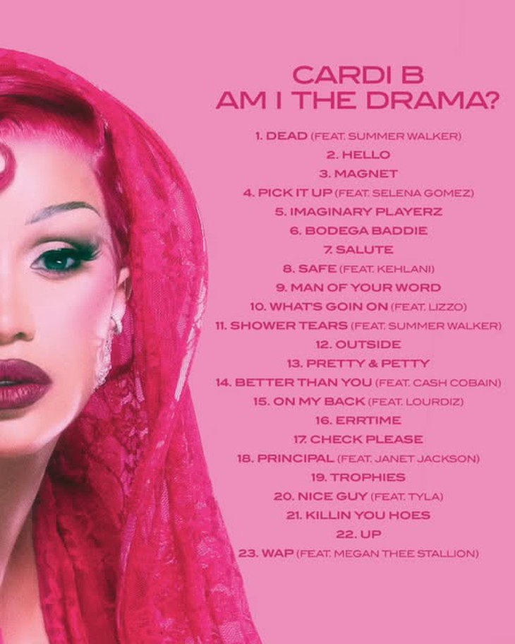 Sau vụ hầu tòa gây bão mạng, Cardi B tung album mới 'Am I the Drama?' - Ảnh 2.