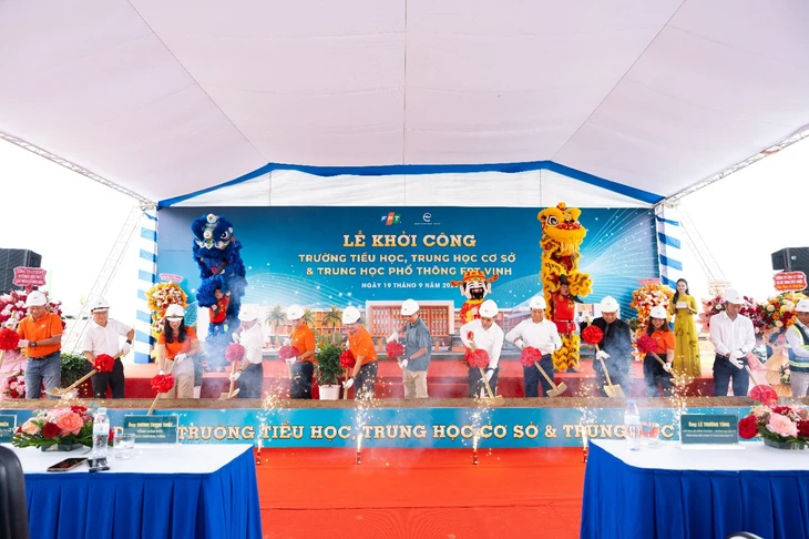 Khởi công trường liên cấp FPT tại đô thị Eco Central Park của Ecopark - Ảnh 1.