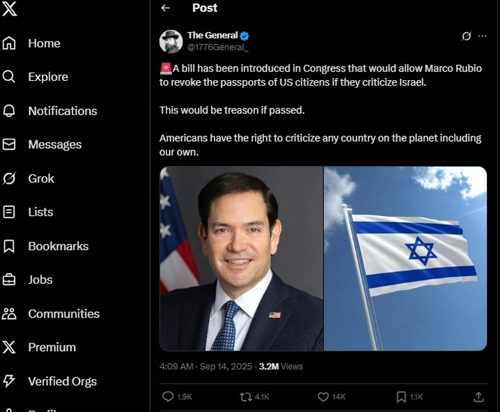 Giải mã tin đồn về dự luật cho phép Ngoại trưởng Mỹ thu hồi hộ chiếu vì chỉ trích Israel - Ảnh 3.