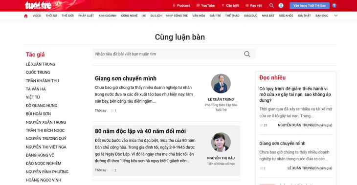 Tuổi Trẻ Online ra mắt chuyên trang 'Cùng luận bàn' - Ảnh 1.