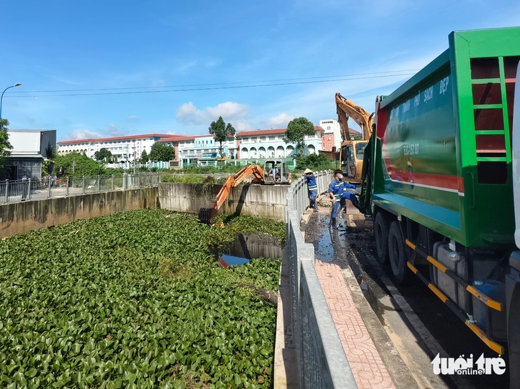 Ra mắt công trình lắp đặt phao chắn rác, xây dựng phường Bình Hưng Hòa xanh - Ảnh 4.