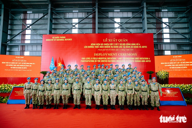 Việt Nam xuất quân tiếp tục tham gia nhiệm gìn giữ hòa bình LHQ - Ảnh 4. Việt Nam xuất quân tiếp tục tham gia nhiệm vụ gìn giữ hòa bình Liên hợp quốc - Ảnh 4.