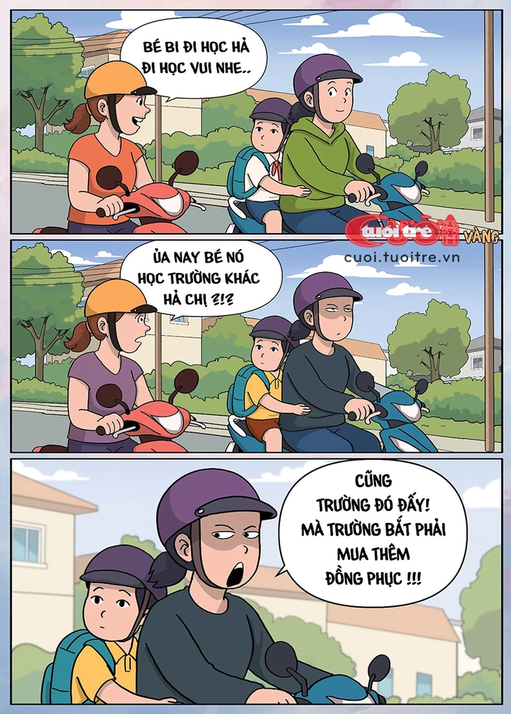 Đồng phục 'chuyển trường' của bé Bi - Ảnh 1.