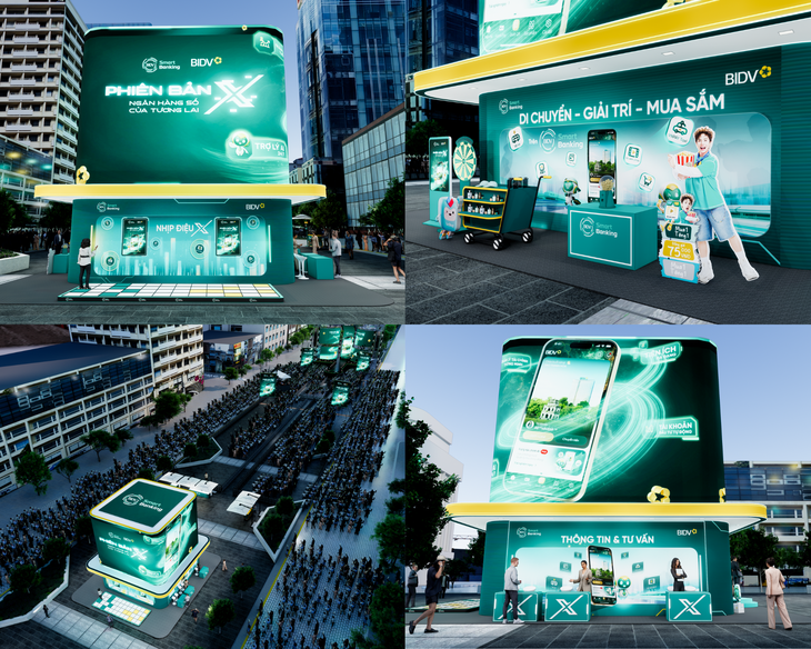 Ngân hàng số BIDV SmartBanking ra phiên bản X, 'khuấy đảo' phố đi bộ - Ảnh 1.
