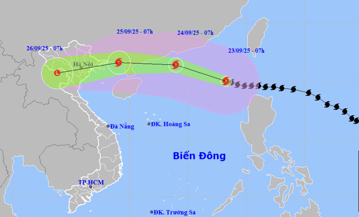 Hai yếu tố khiến siêu bão Ragasa suy yếu từ ngày mai 24-9 - Ảnh 1.