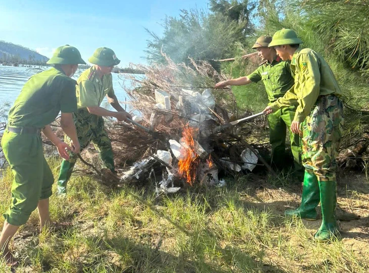 Phá bỏ, tiêu hủy hàng ngàn dụng cụ bẫy bắt chim trời mùa di cư - Ảnh 5.