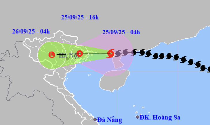 Bão Ragasa cách Quảng Ninh 120km, miền Bắc mưa lớn hôm nay - Ảnh 1.
