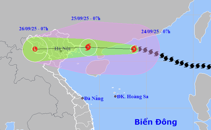 Bão Ragasa cách Quảng Ninh 620km, đang gây gió mạnh và mưa lớn dữ dội phía nam Trung Quốc - Ảnh 1.
