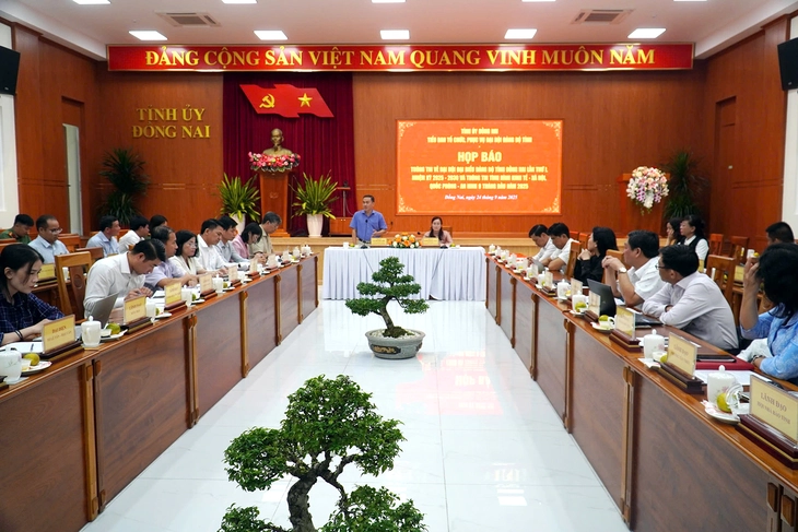 Đồng Nai thông tin về Đại hội đại biểu Đảng bộ tỉnh lần thứ 1, nhiệm kỳ 2025-2030 - Ảnh 1.