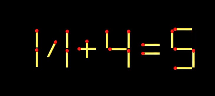 Thử tài IQ: Di chuyển một que diêm để 11+4=9 thành phép tính đúng - Ảnh 2.