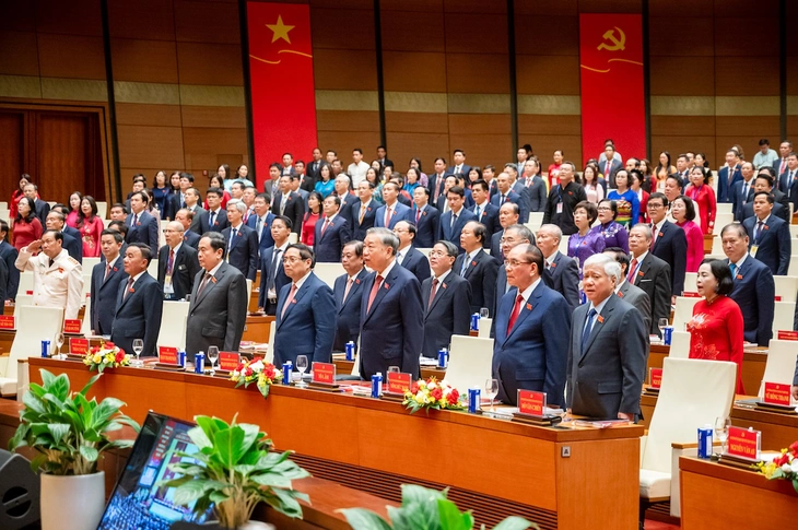 Tổng Bí thư Tô Lâm, Thủ tướng Phạm Minh Chính dự Đại hội Đảng bộ Quốc hội lần thứ I - Ảnh 1.