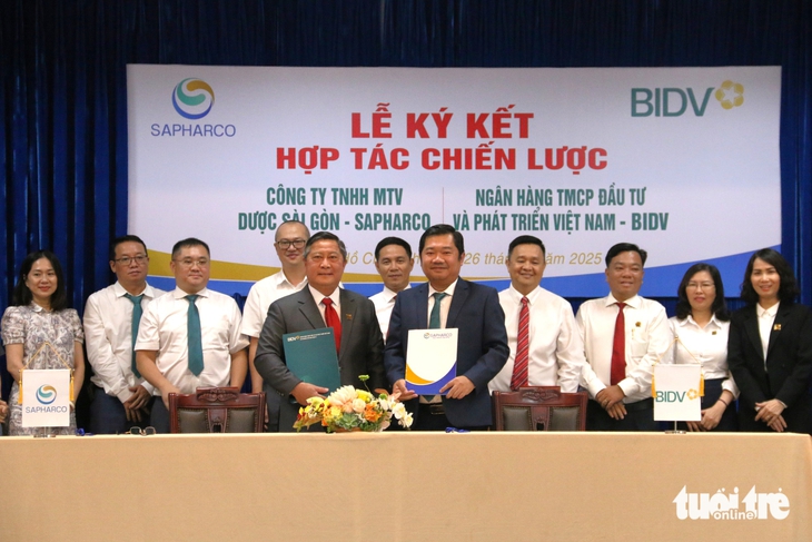 Công ty TNHH MTV Dược Sài Gòn và Ngân hàng BIDV ký kết hợp tác trong lĩnh vực tài chính - Ảnh 1.