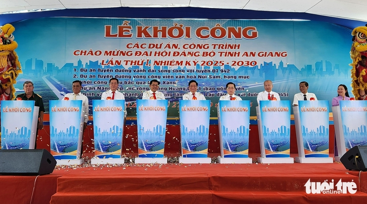 An Giang khởi công 3 dự án lớn chào mừng Đại hội Đảng - Ảnh 1.