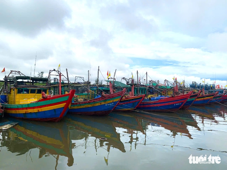 Tàu thuyền tránh bão Bualoi về đậu kín cảng cá - Ảnh 1.