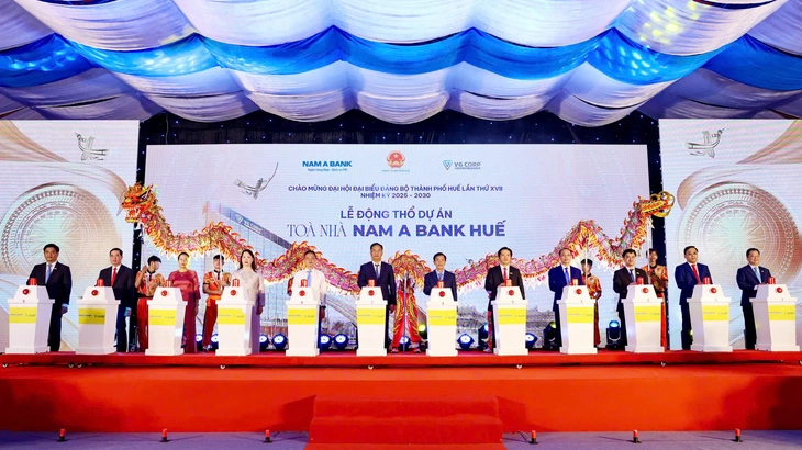 Động thổ tòa nhà Nam A Bank Huế - Công trình xanh gắn kết hành trình di sản miền Trung - Ảnh 1.