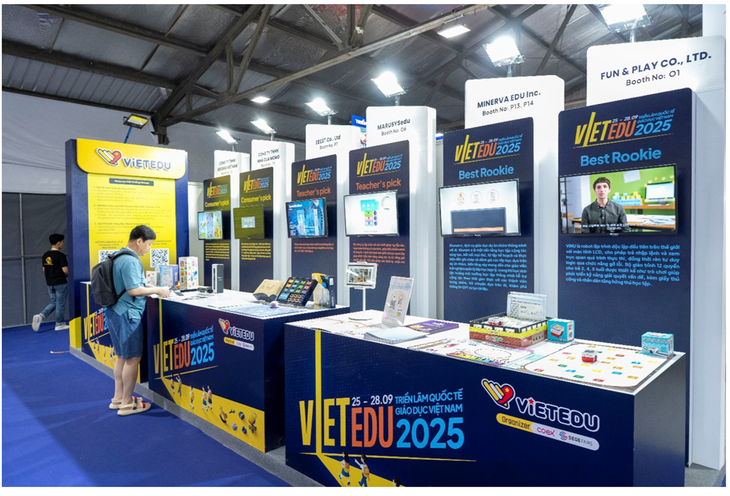 Đa dạng sản phẩm công nghệ giáo dục tại triển lãm Vietedu Hanoi 2025 - Ảnh 1.