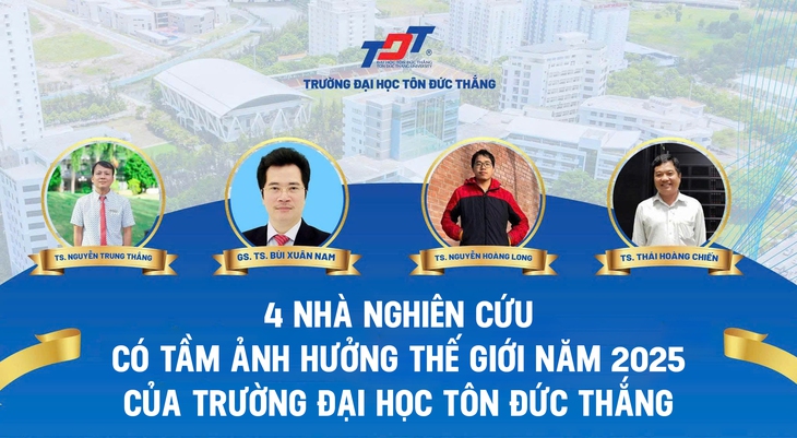 4 nhà khoa học TDTU được xếp hạng 'nhà nghiên cứu có ảnh hưởng thế giới 2025' - Ảnh 1.