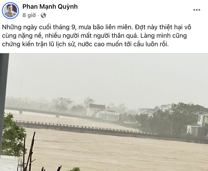 Nghệ sĩ quyên tiền, xót xa vì nỗi khổ của người dân trong bão Bualoi - Ảnh 3.