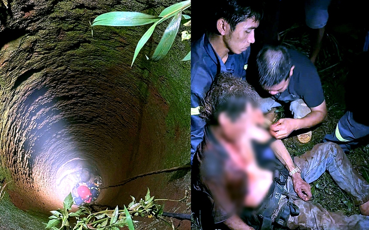 Khẩn cấp cứu thanh niên rơi xuống hố sâu khi đi làm rẫy ở Đồng Nai - Ảnh 3.