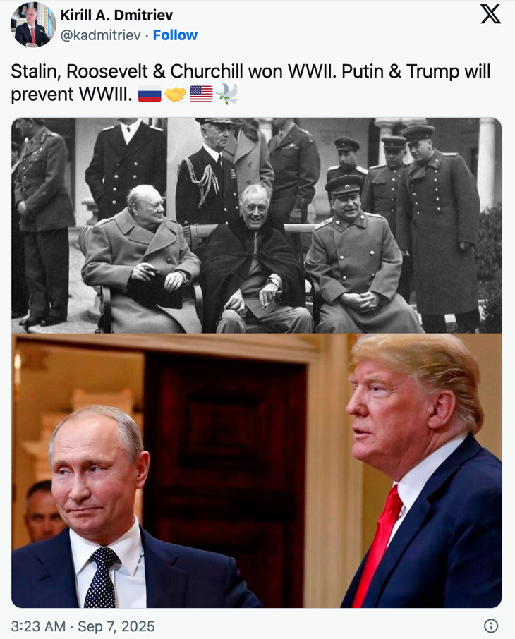 Đặc phái viên Điện Kremlin: Ông Putin và ông Trump sẽ ngăn chặn Thế chiến 3 - Ảnh 2. Putin - Ảnh 2.