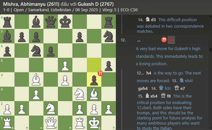 Vua cờ Gukesh bị đánh bại bởi kỳ thủ 16 tuổi tại giải Grand Swiss - Ảnh 2.