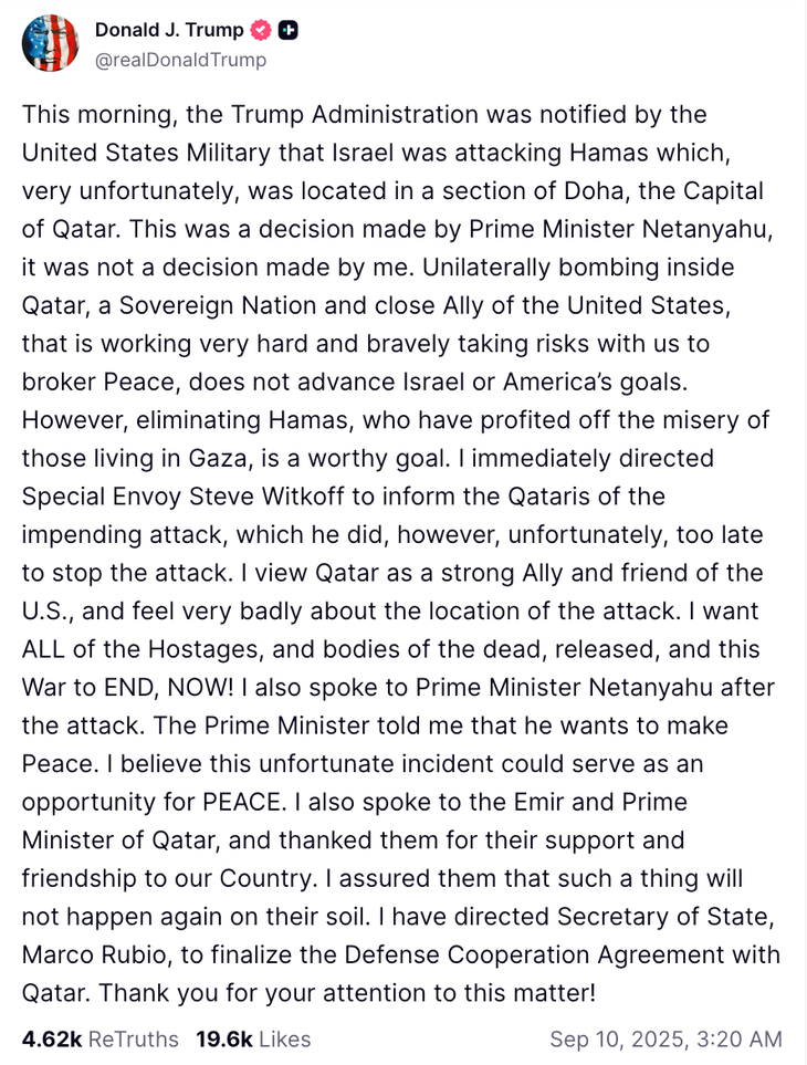 Tin tức thế giới 10-9: Qatar lên án Israel; Ông Trump nói cuộc tấn công Qatar "tiếc nhưng đáng" - Ảnh 3. Qatar - Ảnh 4.