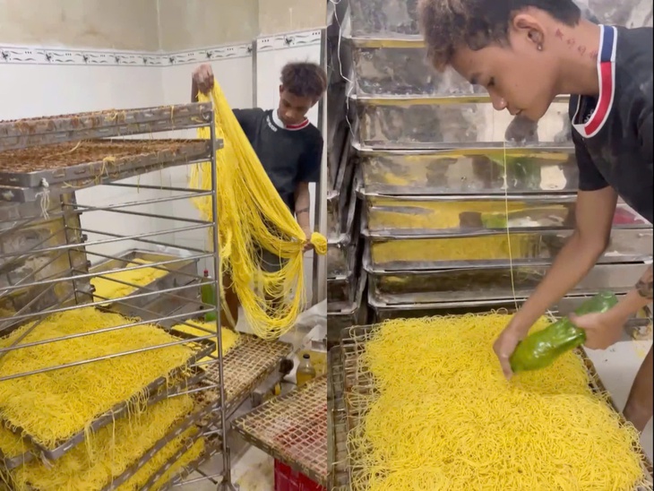 Công an TP.HCM khởi tố 2 vợ chồng sản xuất hàng tấn mì sợi trộn hàn the - Ảnh 2.