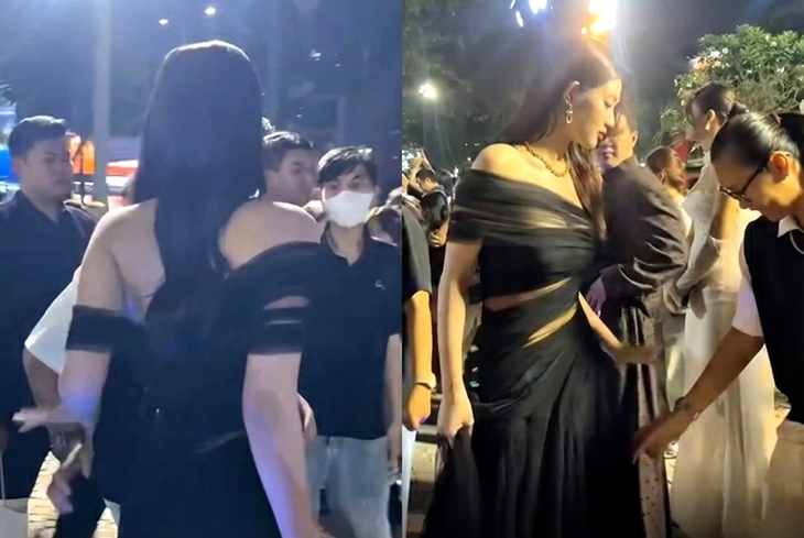 Hoa hậu Thiên Ân nói gì sau khoảnh khắc 'hất tay fan'   - Ảnh 1.