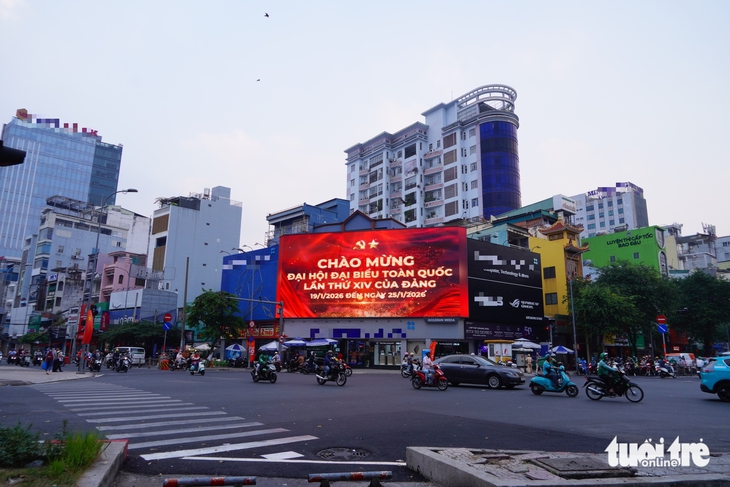 TP.HCM rực sắc đỏ chào mừng Đại hội Đảng - Ảnh 7.
