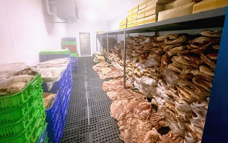 Kiểm tra đột xuất hộ kinh doanh, phát hiện và thu giữ gần 19 tấn lòng bò, thịt bò - Ảnh 3.