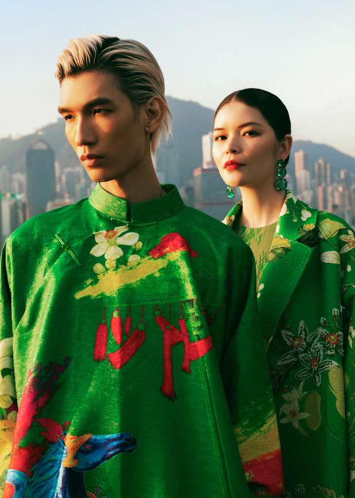 Những mẫu áo dài nam không thể bỏ qua dịp Tết 2026 - Ảnh 6. áo dài nam - Ảnh 6.