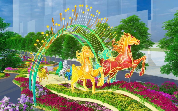 Trường mầm non vui như hội với hàng mai, anh đào rực rỡ đón Tết   - Ảnh 6.