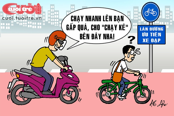 Làn đường dành riêng cho xe... gấp - Ảnh 1.