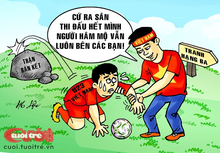 Người hâm mộ luôn sát cánh cùng các chàng trai U23 Việt Nam - Ảnh 1.
