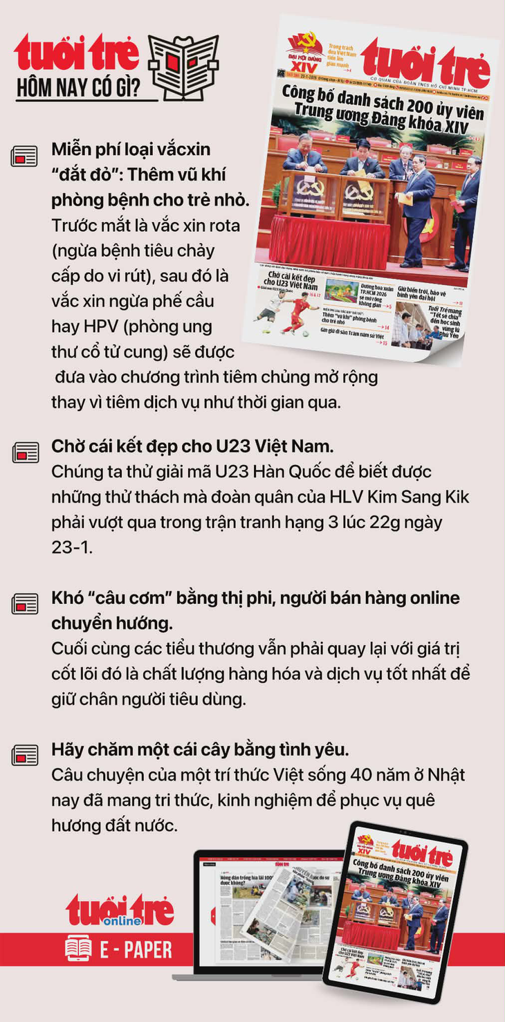 Tin tức sáng 23-1: Dân số đạt mức 102,3 triệu; Phạt đến 20 triệu nếu đem tài liệu lưu trữ ra ngoài - Ảnh 3.