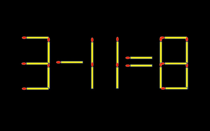 Thử tài IQ: Di chuyển một que diêm để 3+11=7 thành phép tính đúng - Ảnh 8.
