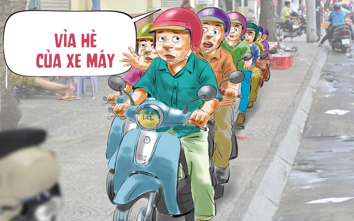 Vỉa hè bỗng nhảy vào 'sổ đỏ' của người lấn chiếm - Ảnh 2.