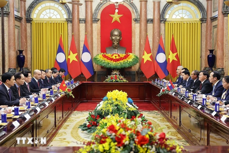 Chủ tịch nước Lương Cường hội kiến Tổng Bí thư, Chủ tịch nước Lào - Ảnh 4. Chủ tịch nước Lương Cường - Ảnh 4.