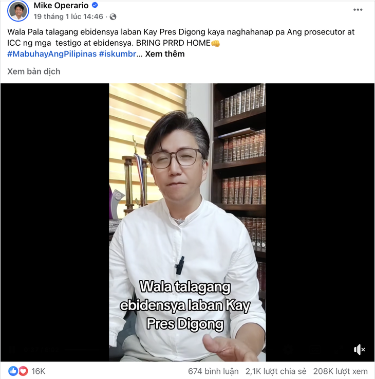 ICC tìm kiếm thêm nhân chứng trong vụ ông Duterte do chưa đủ bằng chứng buộc tội? - Ảnh 2.