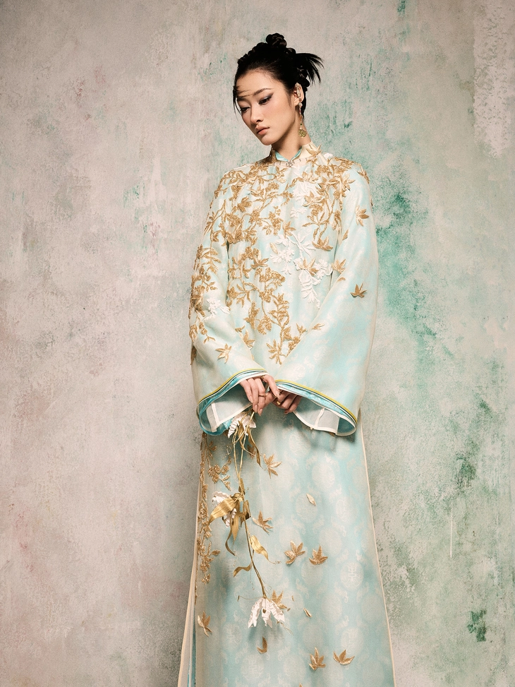 Áo dài linh mã ‘phi nước đại’ chào xuân Bính Ngọ 2026 - Ảnh 2. áo dài - Ảnh 2.