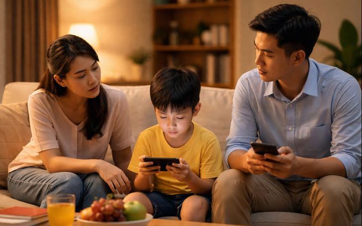 Điện thoại 'nuôi' trẻ, nhiều hậu quả khó lường - Ảnh 3.