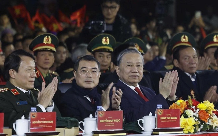 Tổng Bí thư Tô Lâm dự lễ khánh thành Nhà tưởng niệm Chủ tịch Hồ Chí Minh tại di tích đồi E2 - Ảnh 4.