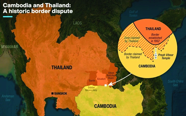 Campuchia tố Thái Lan chiếm đóng lãnh thổ sau thỏa thuận ngừng bắn, Bangkok phủ nhận - Ảnh 2.