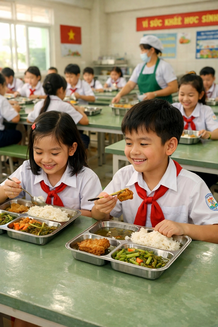 bữa ăn học đường - Ảnh 1.