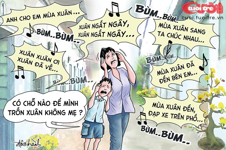 Biệt đội karaoke khu phố xin kính chào xuân mới - Ảnh 1.