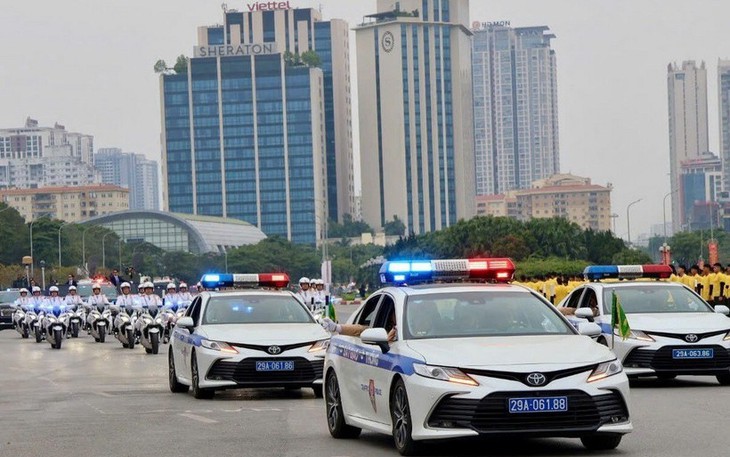 Cảnh vệ bảo vệ VIP, cảnh sát và khí tài hiện đại tổng duyệt bảo vệ Đại hội Đảng XIV - Ảnh 20.