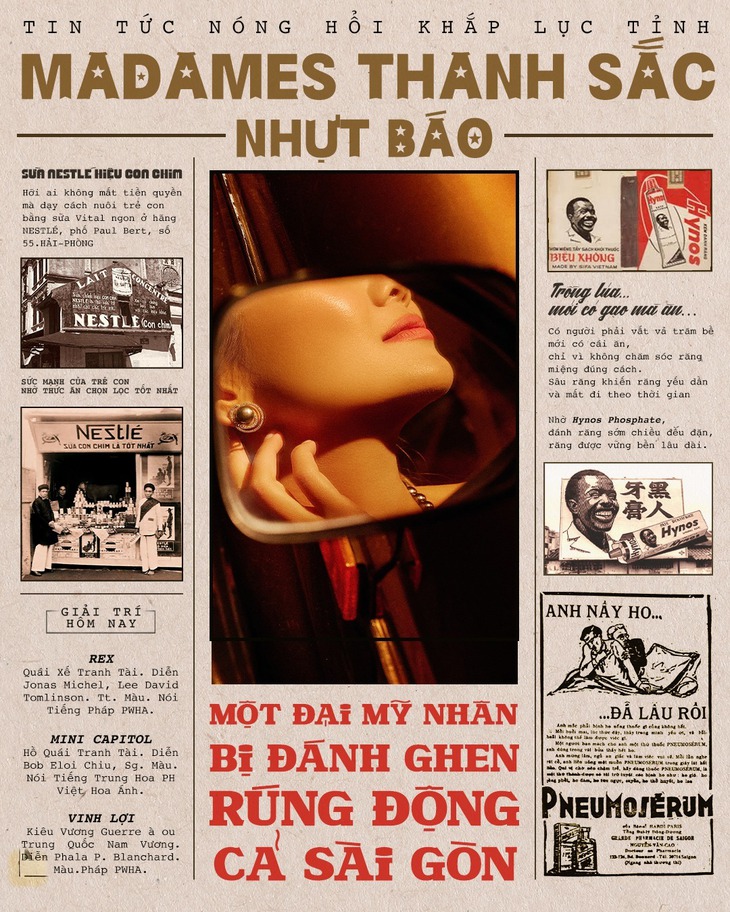 Thanh Hằng, Hồng Ánh&nbsp;hóa đại mỹ nhân Sài Gòn xưa trong 'Madames Thanh Sắc' - Ảnh 3.