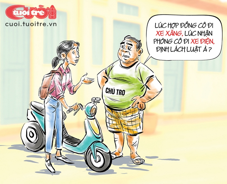 Đi thuê trọ với chiếc xe điện - Ảnh 1.