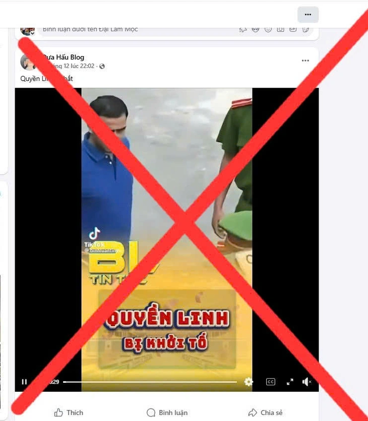 Công an TP.HCM: Video clip 'nghệ sĩ Quyền Linh bị bắt' được tạo bằng AI, sai sự thật - Ảnh 2.